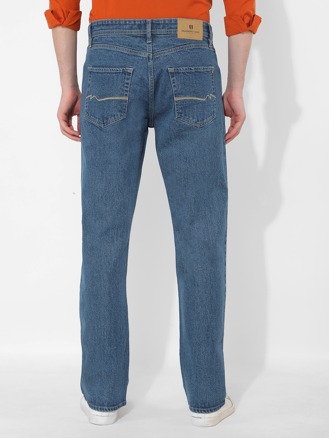Numero Uno Men Solid Blue Jeans